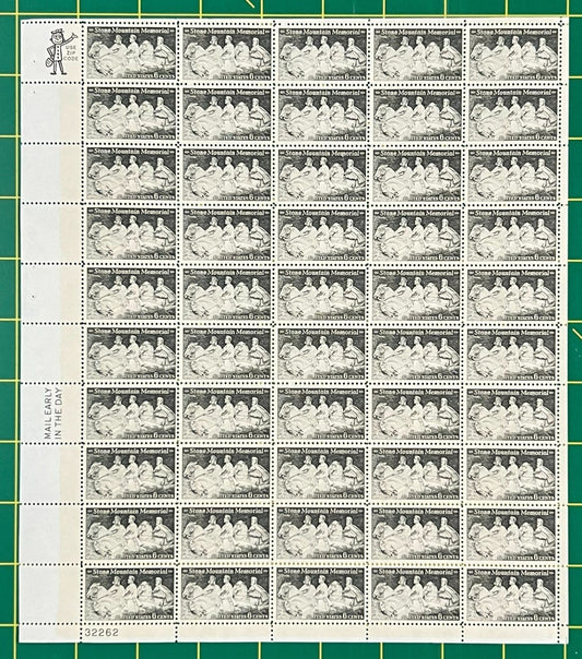 US 1408 Mint Sheet (MNH) Stone Mountain Memorial 6-Cent 1970 ZAYIX