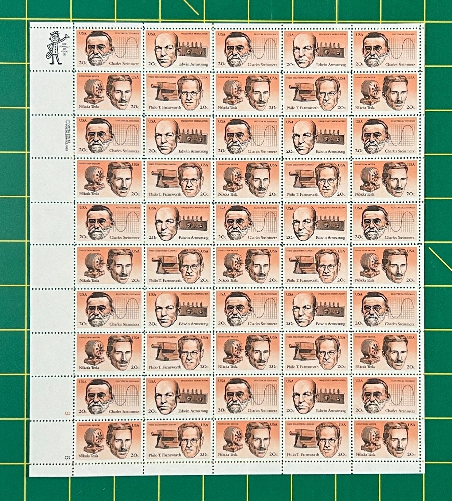 US 2055-2058 Mint Sheet (MNH) American Inventors 20-Cent 1983 ZAYIX