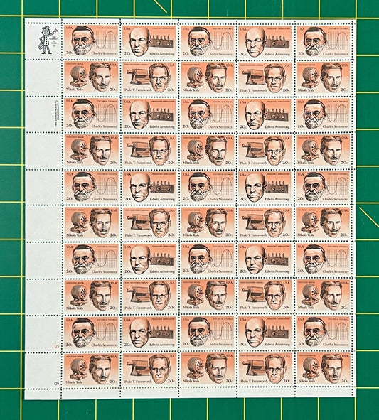 US 2055-2058 Mint Sheet (MNH) American Inventors 20-Cent 1983 ZAYIX