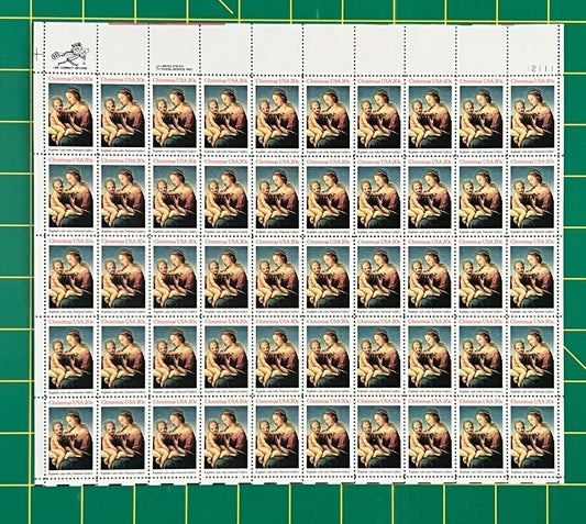 US 2063 Mint Sheet (MNH) Christmas Raphael Madonna 20-Cent 1983 ZAYIX