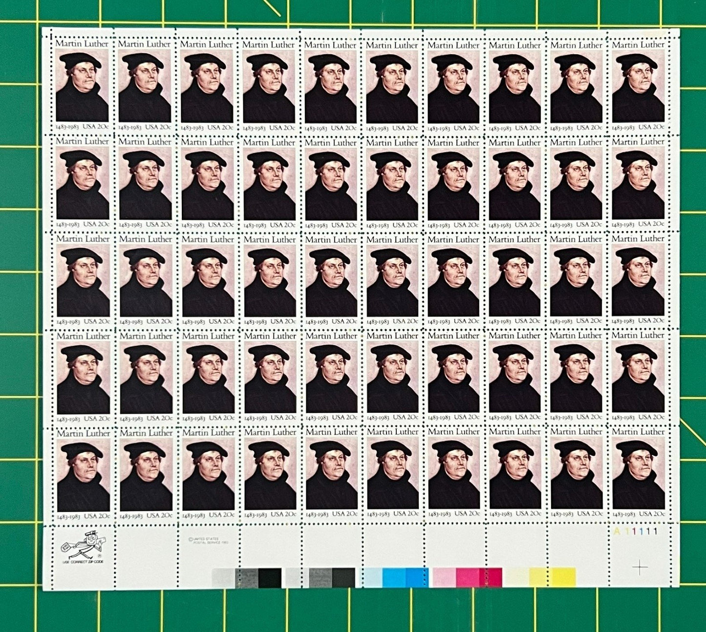 US 2065 Mint Sheet (MNH) Martin Luther Founder of Lutheran Church 1983 ZAYIX