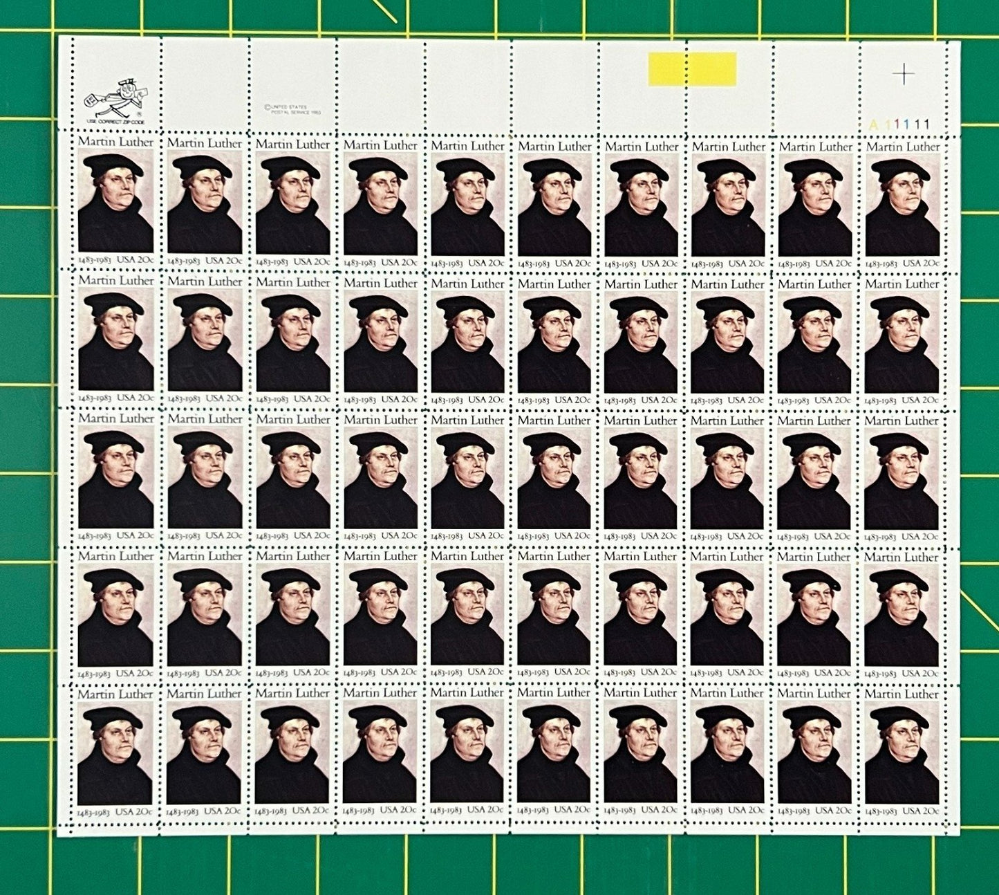 US 2065 Mint Sheet (MNH) Martin Luther Founder of Lutheran Church 1983 ZAYIX
