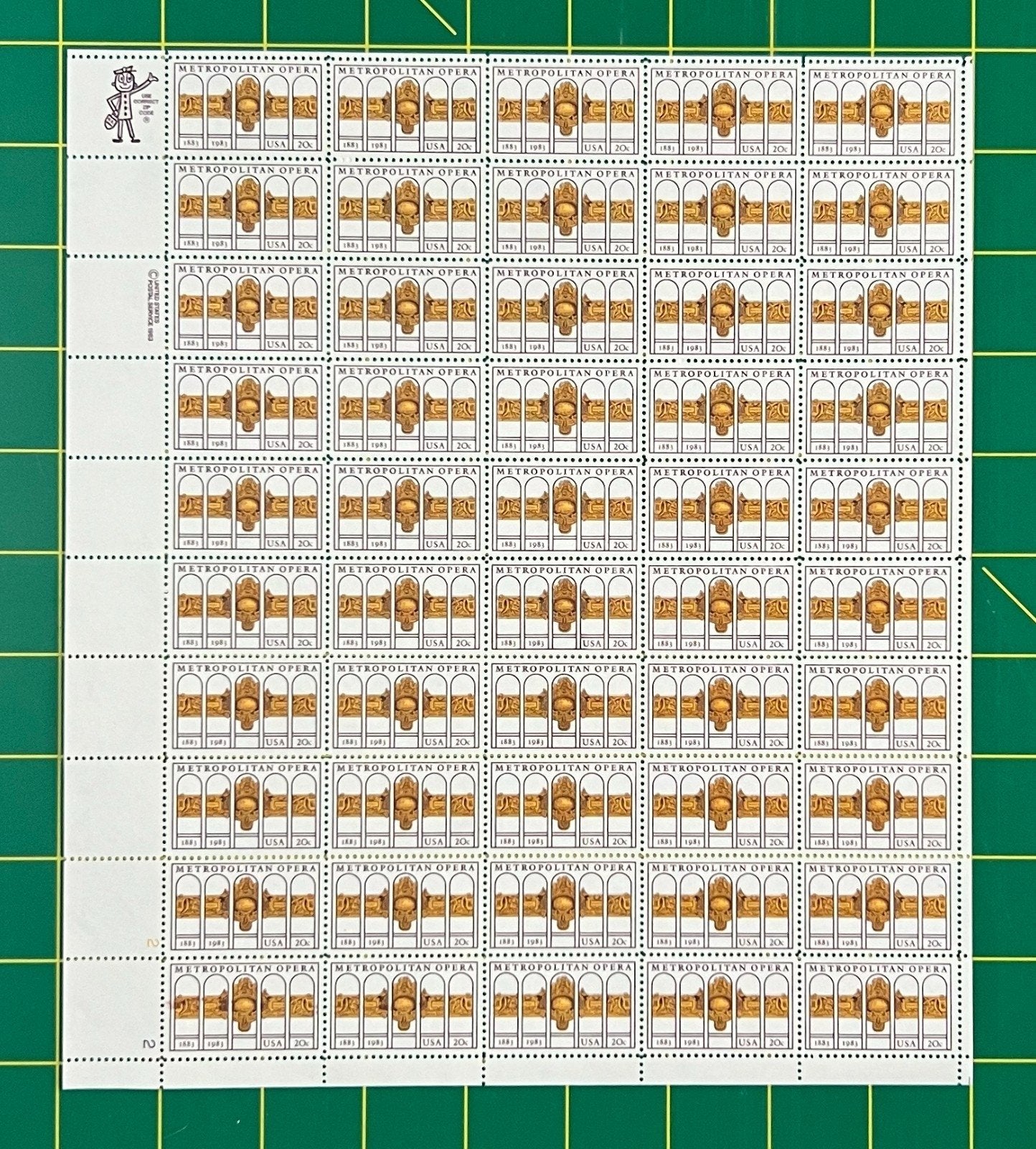US 2054 Mint Sheet (MNH) Metropolitan opera Centennial 20-Cent 1983 ZAYIX