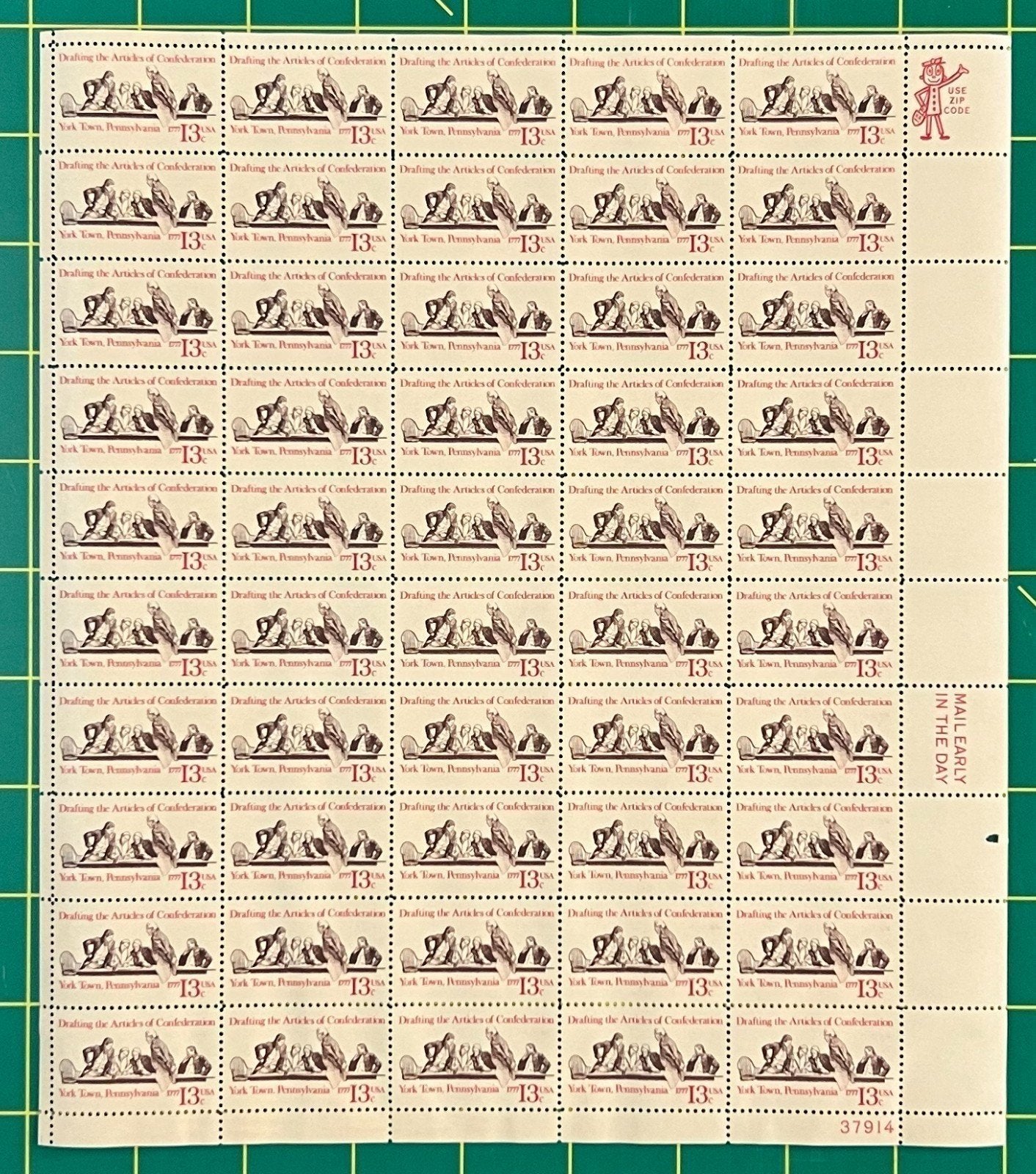 US 1726 Mint Sheet (MNH) Articles-Confederation 200th Anniversary 13c 1977 ZAYIX