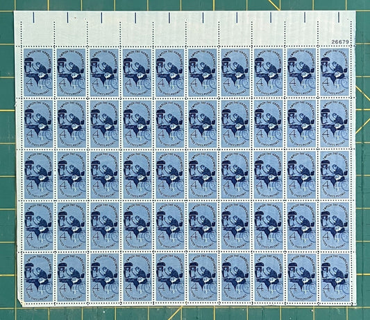 US 1155 Mint Sheet (MNH) Employ the Handicapped 4-Cent 1960 ZAYIX