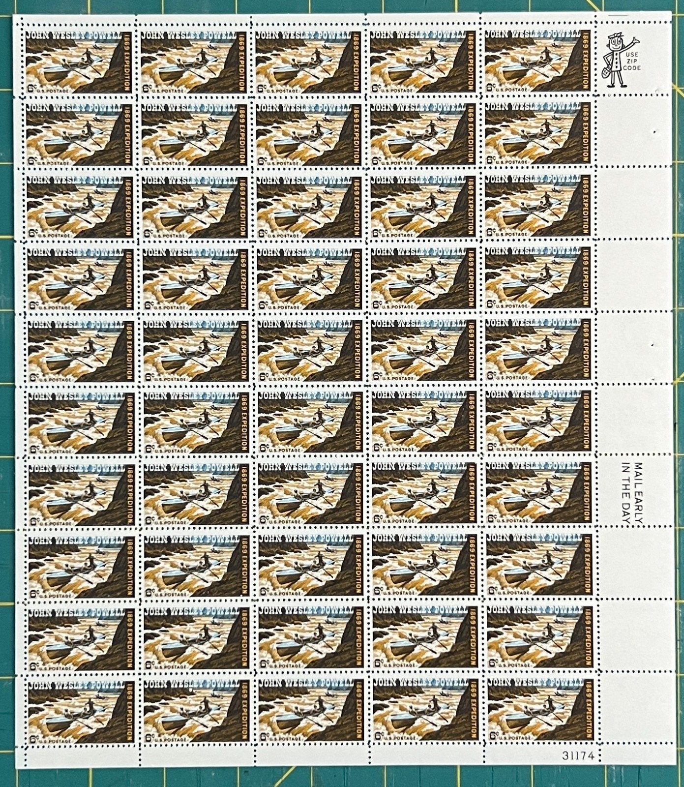 US 1374 Mint Sheet (MNH) John Wesley Powell Geologist 6-Cent 1969 ZAYIX