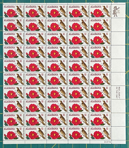 US 1375 Mint Sheet (MNH) Alabama Statehood 150th Anniversary 6-Cent 1969 ZAYIX
