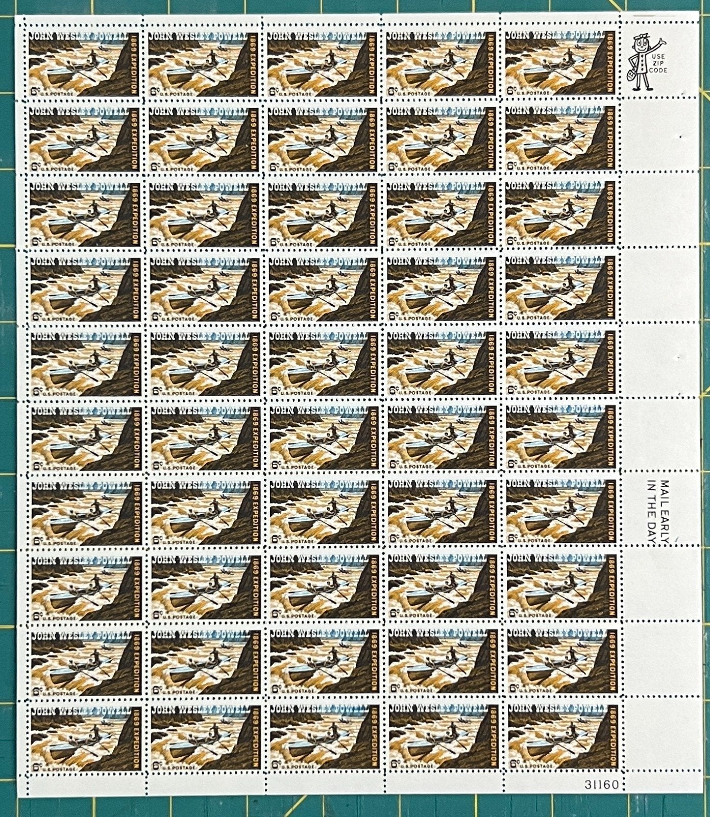 US 1374 Mint Sheet (MNH) John Wesley Powell Geologist 6-Cent 1969 ZAYIX