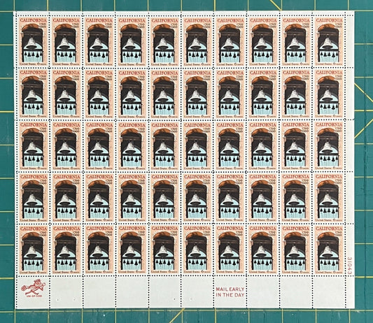 US 1373 Mint Sheet (MNH) California Settlement 200th Anniversary 6c 1969 ZAYIX