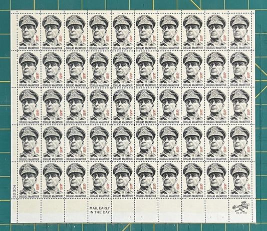 US 1424 Mint Sheet (MNH) General Douglas MacArthur 6-Cent 1971 ZAYIX