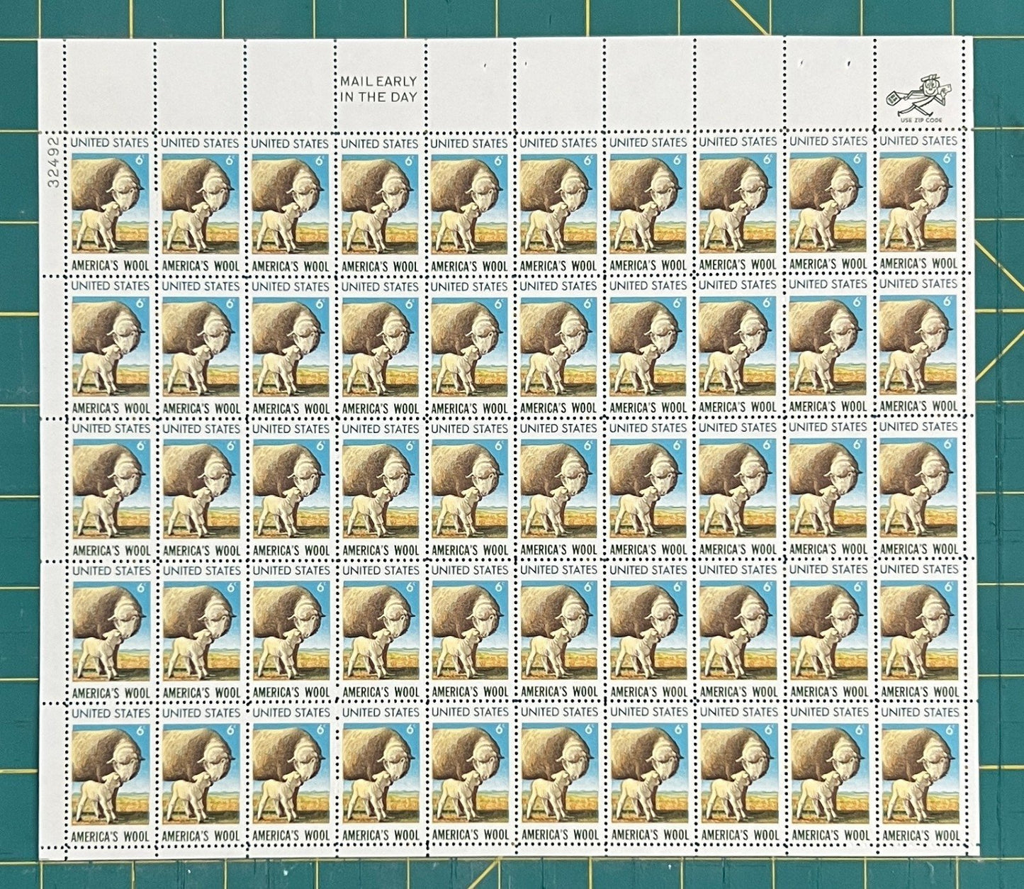 US 1423 Mint Sheet (MNH) America Wool Industry 6-Cent 1971 ZAYIX