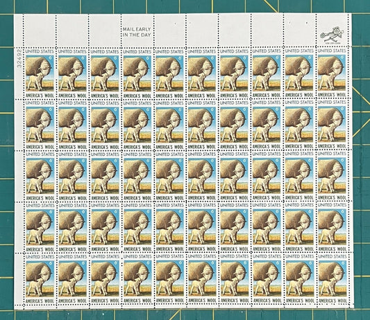 US 1423 Mint Sheet (MNH) America Wool Industry 6-Cent 1971 ZAYIX