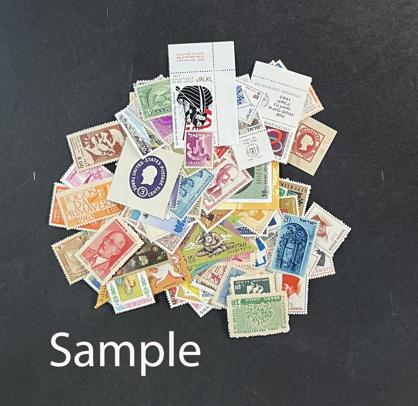 Mint Worldwide Stamp Mixture Unchecked Off Paper Lot Kiloware 1 oz/28g ZAYIX