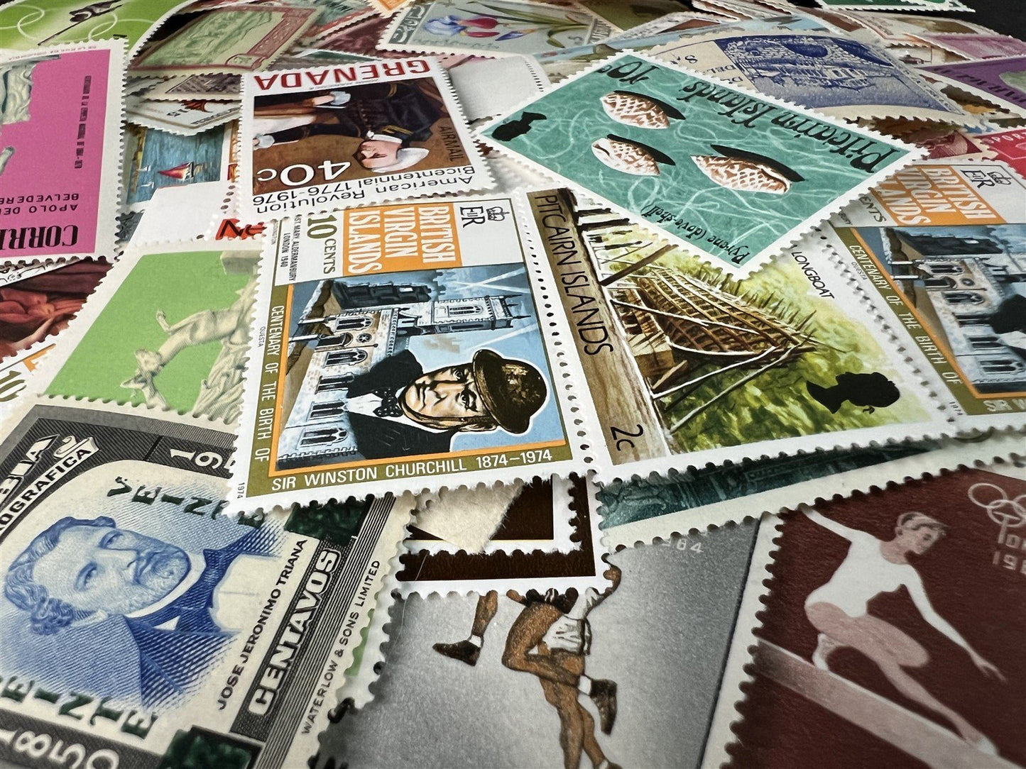 Mint Worldwide Stamp Mixture Unchecked Off Paper Lot Kiloware 1 oz/28g ZAYIX