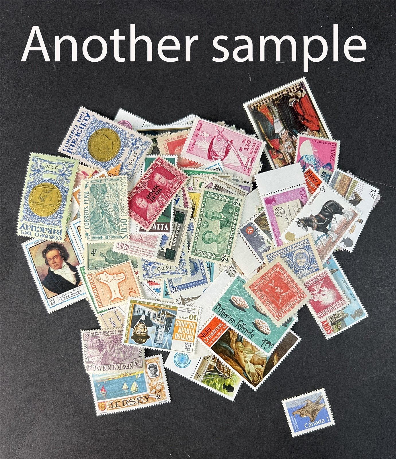 Mint Worldwide Stamp Mixture Unchecked Off Paper Lot Kiloware 1 oz/28g ZAYIX