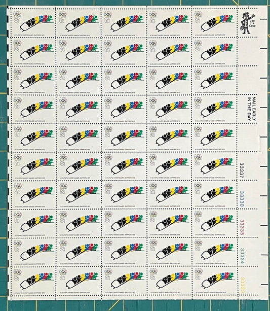 US 1461 Mint Sheet (MNH) Olympics Bobsled (PB10) 8-Cent 1972 ZAYIX