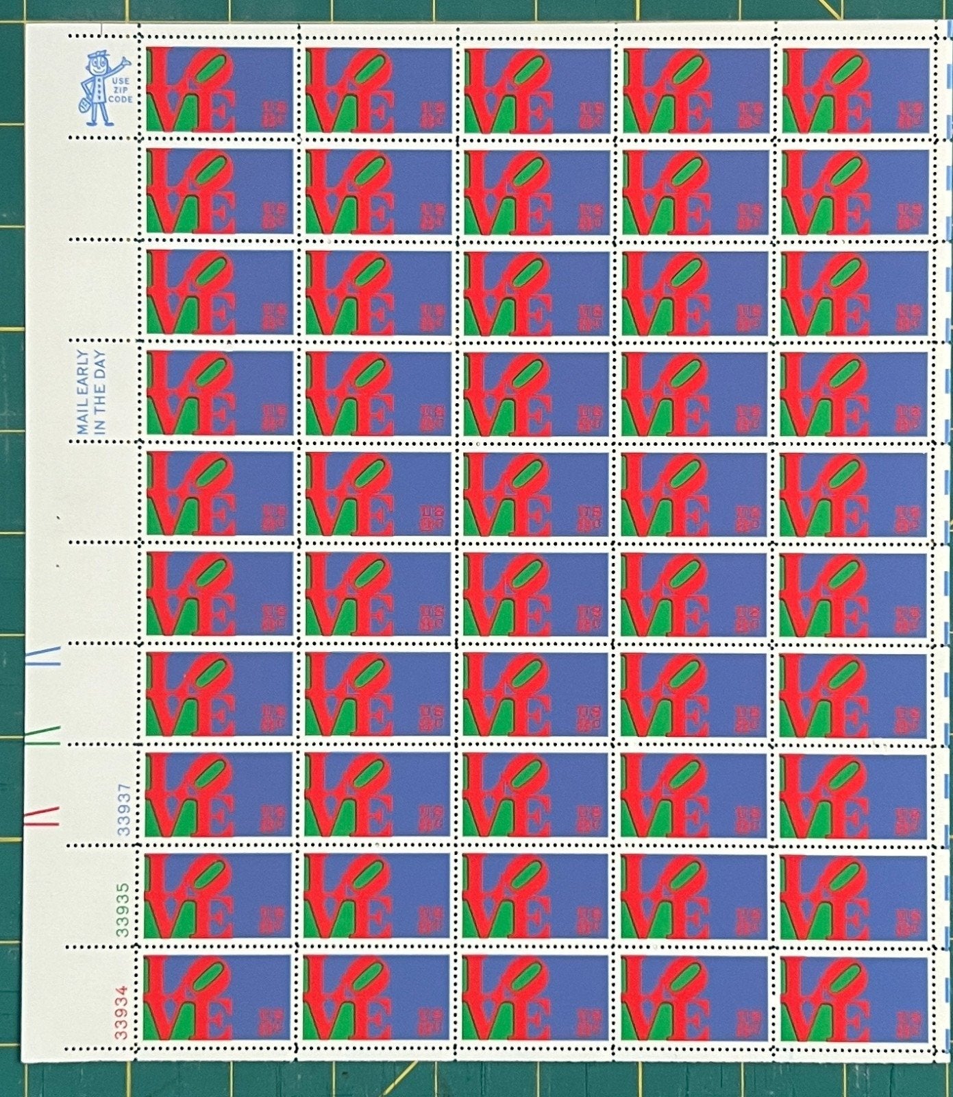 US 1475 Mint Sheet (MNH) Love (PB6) 8-Cent 1973 ZAYIX