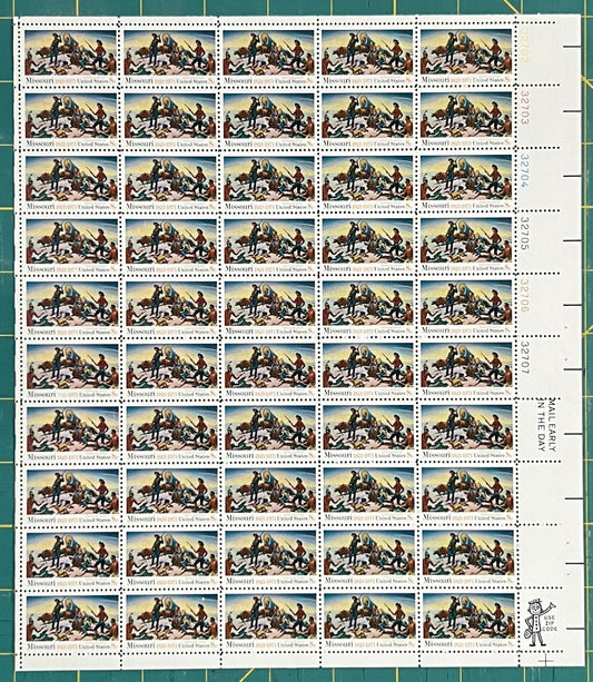 US 1426 Mint Sheet (MNH) Missouri Statehood (PB12) 8-Cent 1971 ZAYIX