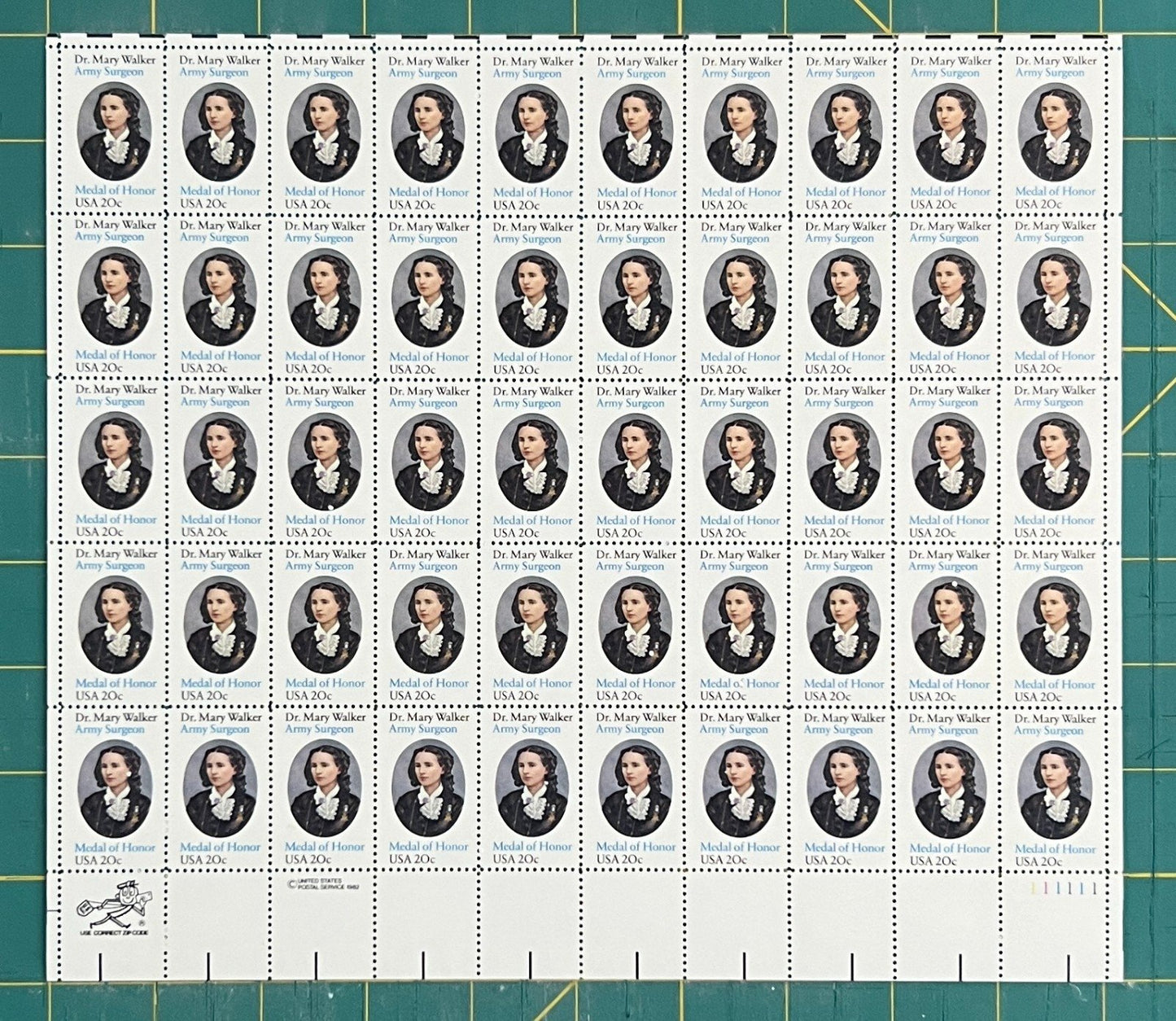 US 2013 Mint Sheet (MNH) Mary Walker Surgeon 20-Cent 1982 ZAYIX