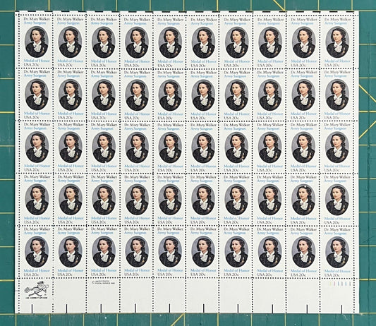 US 2013 Mint Sheet (MNH) Mary Walker Surgeon 20-Cent 1982 ZAYIX