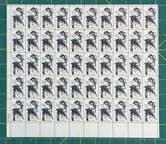 US 1241 Mint Sheet (MNH) John J Audubon Columbia Jays 5-Cent 1963 ZAYIX
