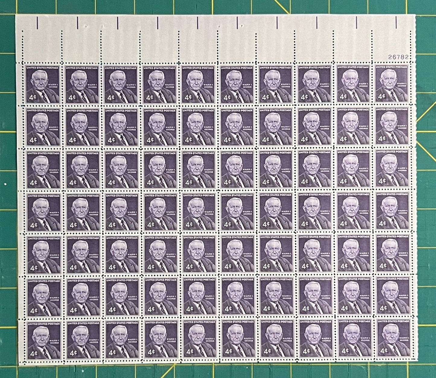US 1960 4¢ Walter F. George Mint Sheet MNH (Scott 1170) – ZAYIX