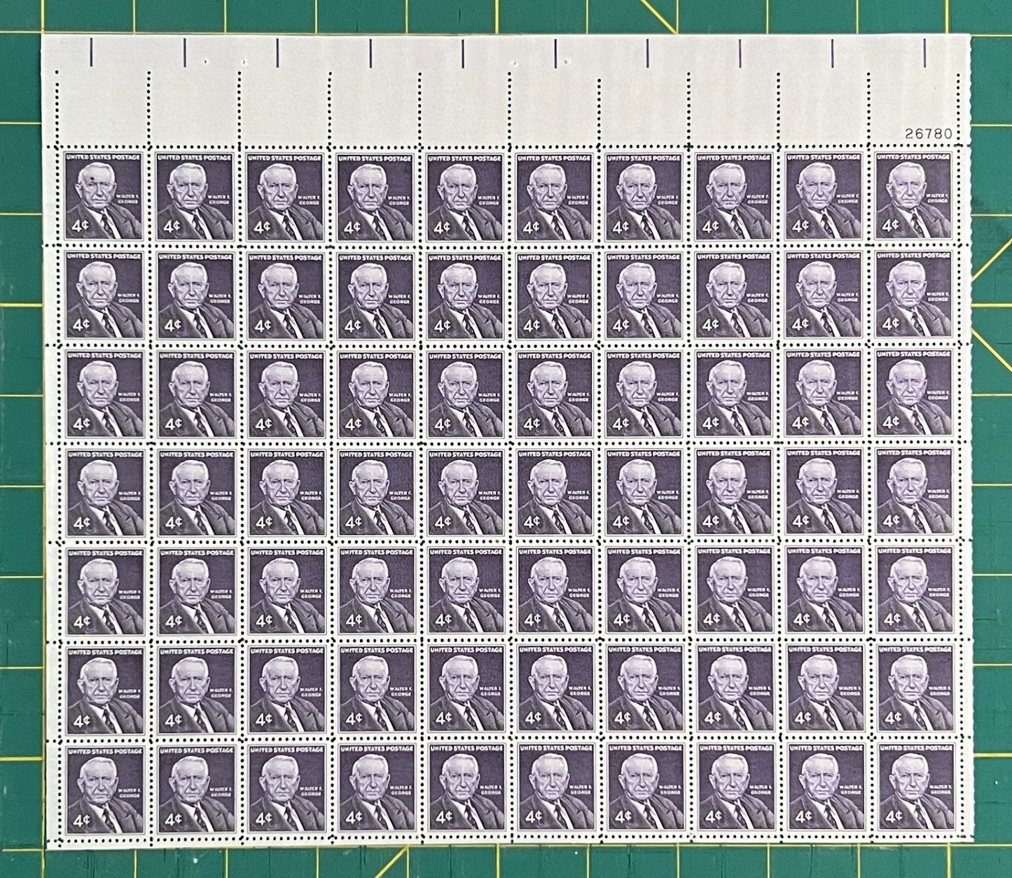 US 1960 4¢ Walter F. George Mint Sheet MNH (Scott 1170) – ZAYIX