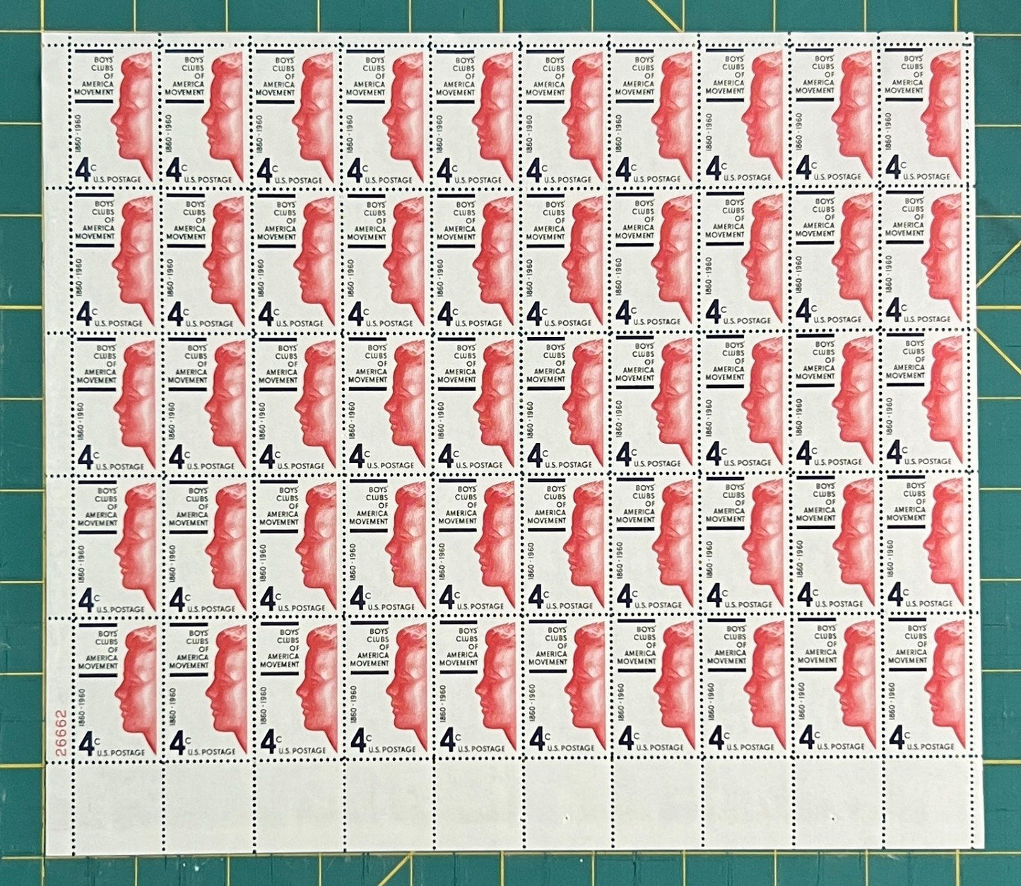 US 1960 4¢ Boys’ Club of America Mint Sheet MNH (Scott 1163) – ZAYIX