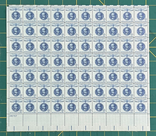 US 1960 4¢ Gustaf Mannerheim Mint Sheet MNH (Scott 1165) – ZAYIX
