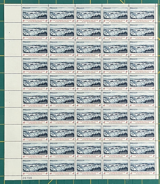 US 1960 4¢ First Automated Post Office Mint Sheet MNH (Scott 1164) – ZAYIX