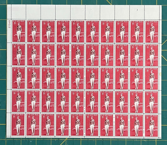 US 1963 8¢ Amelia Earhart Airmail Mint Sheet MNH (Scott C68) – ZAYIX