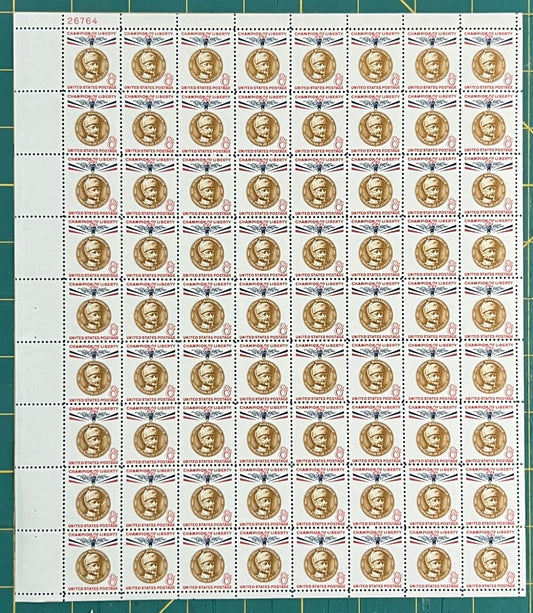 US 1960 8¢ Gustaf Mannerheim Mint Sheet MNH (Scott 1166) – ZAYIX