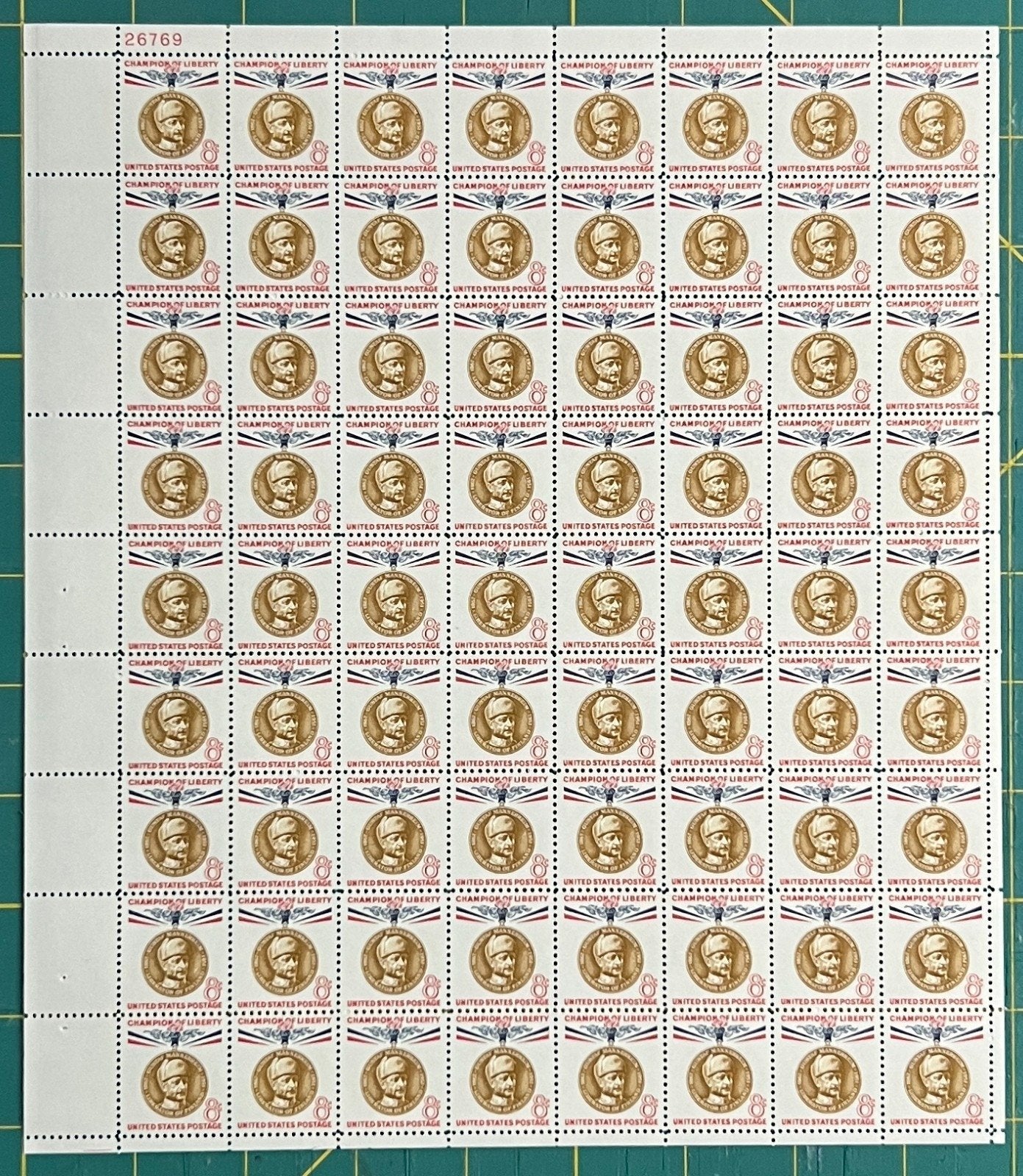 US 1960 8¢ Gustaf Mannerheim Mint Sheet MNH (Scott 1166) – ZAYIX