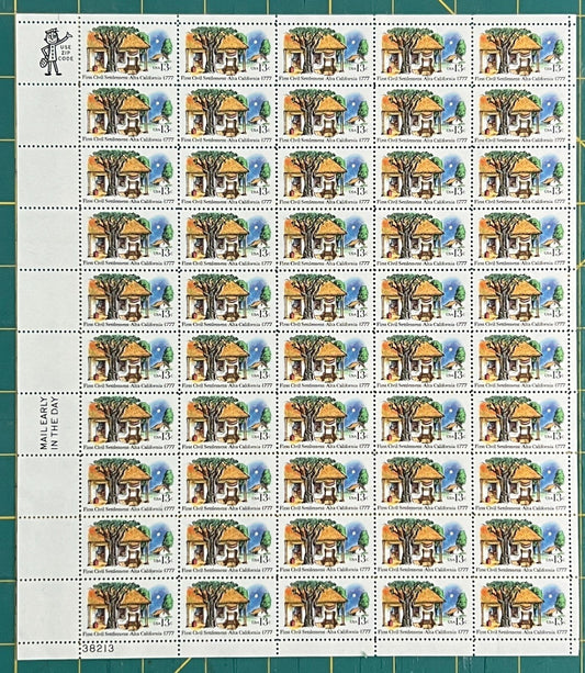 US 1977 13¢ Alta California Settlement Mint Sheet MNH (Scott 1725) – ZAYIX