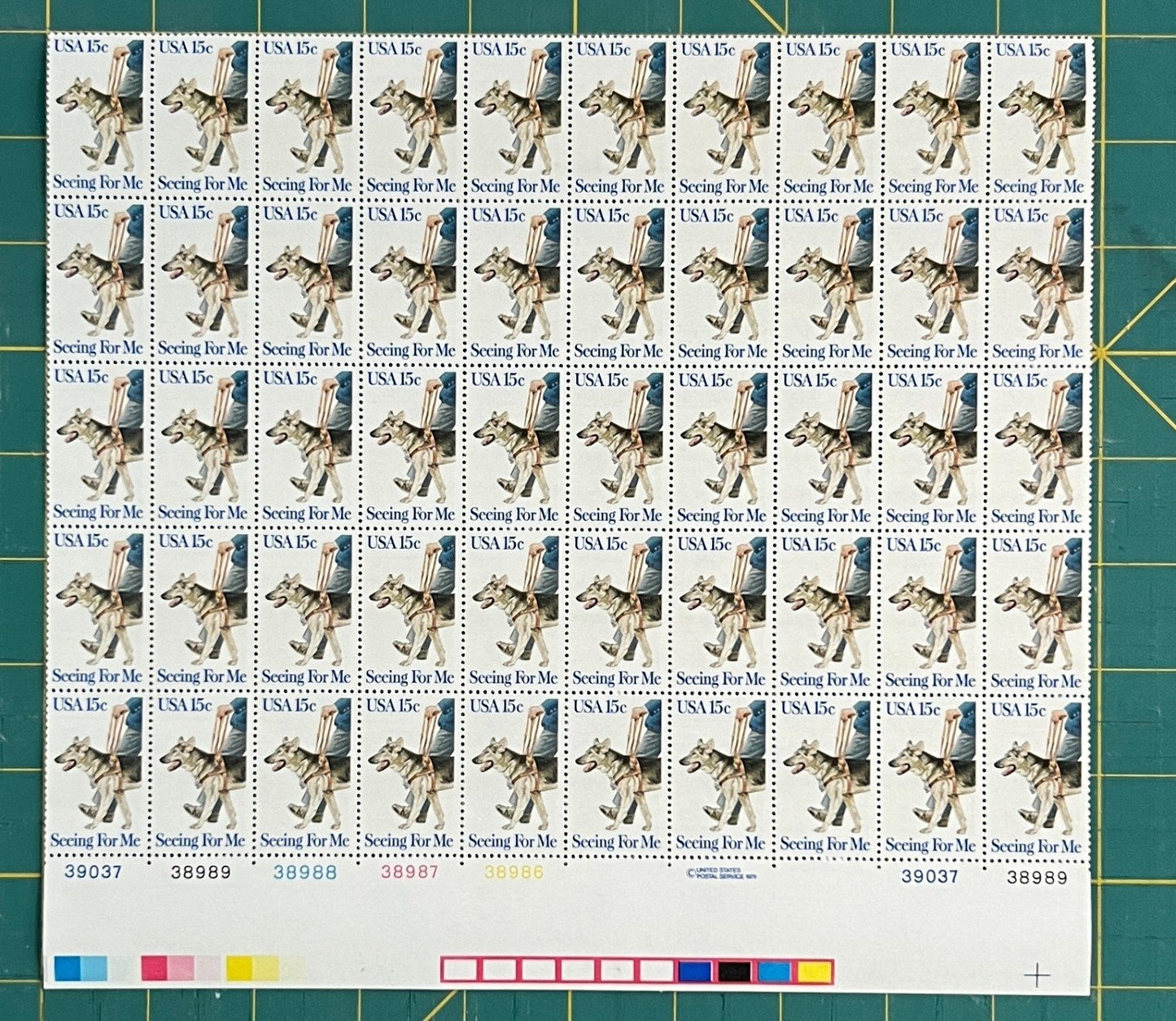 US 1979 15¢ Seeing Eye Dog 50th Anniversary Mint Sheet MNH (Scott 1787, PB20) – ZAYIX