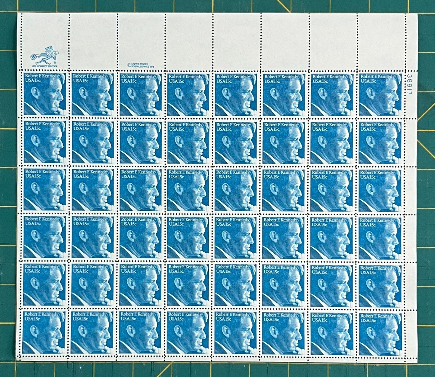 US 1979 15¢ Robert F. Kennedy Mint Sheet MNH (Scott 1770) – ZAYIX