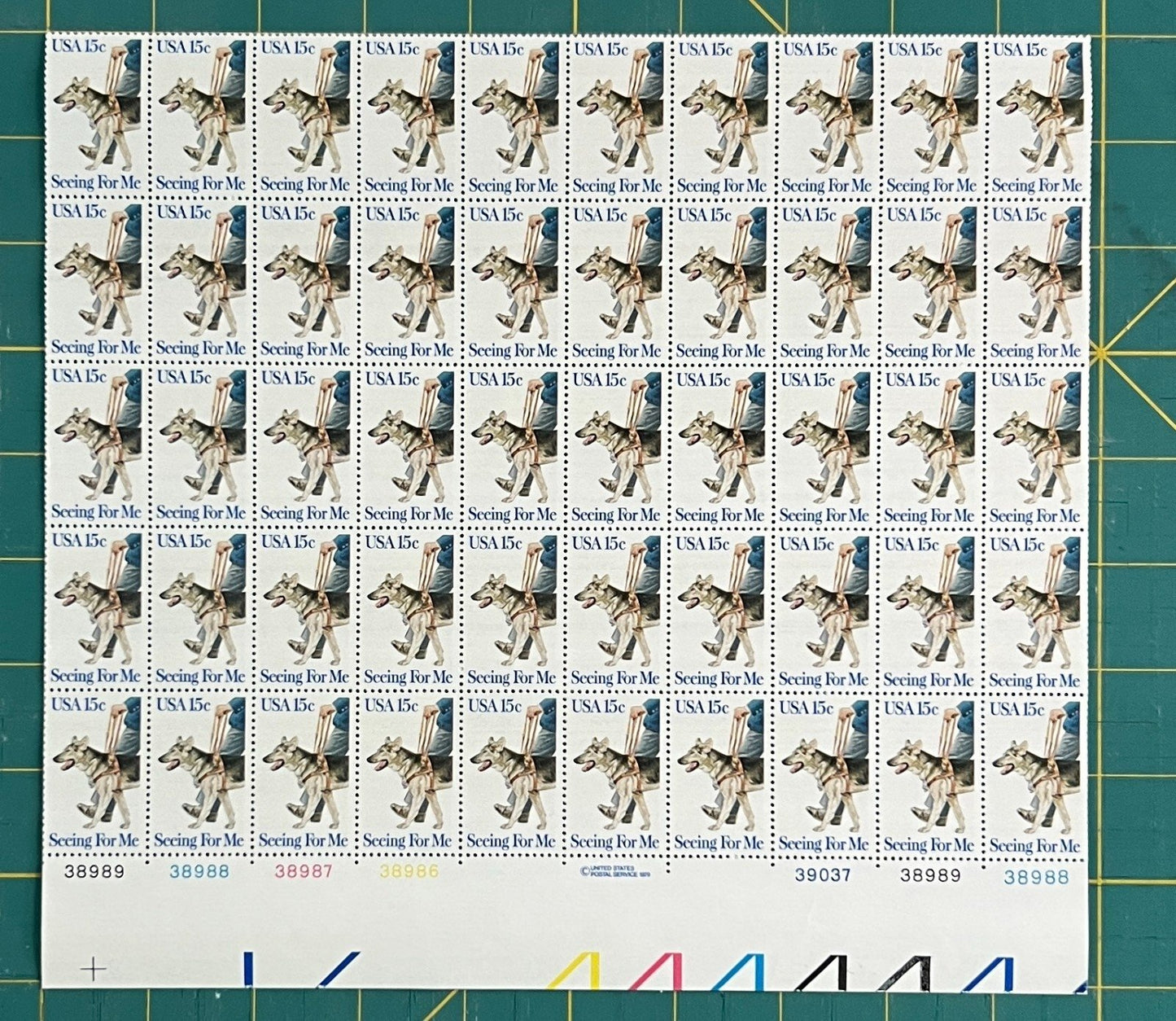 US 1979 15¢ Seeing Eye Dog 50th Anniversary Mint Sheet MNH (Scott 1787, PB20) – ZAYIX