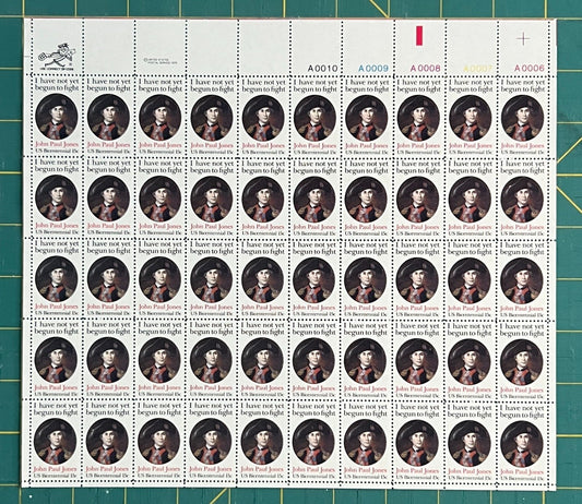 US 1979 15¢ John Paul Jones Mint Sheet MNH (Scott 1789) – ZAYIX