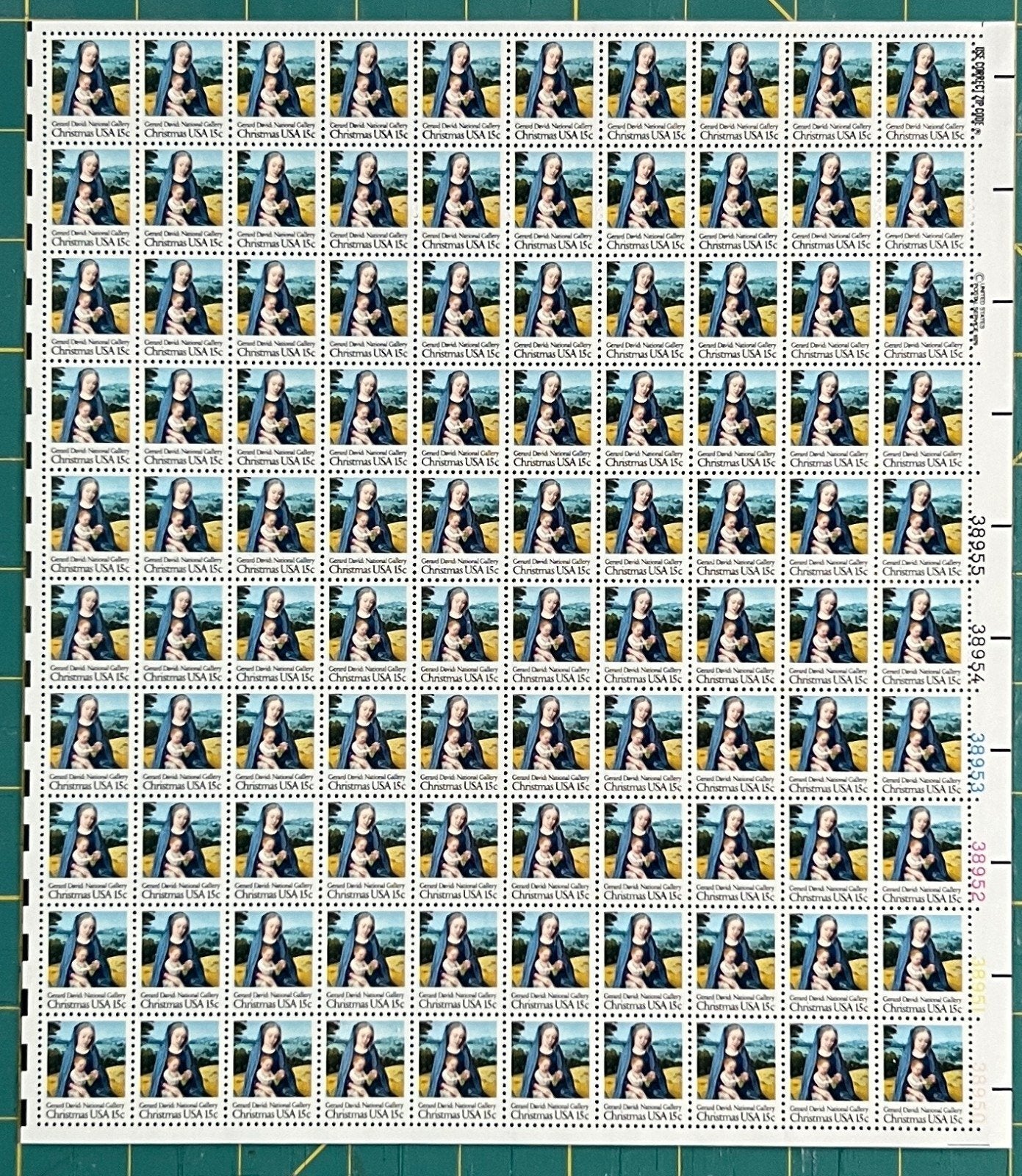 US 1979 15¢ Christmas Virgin & Child Mint Sheet MNH (Scott 1799) – ZAYIX
