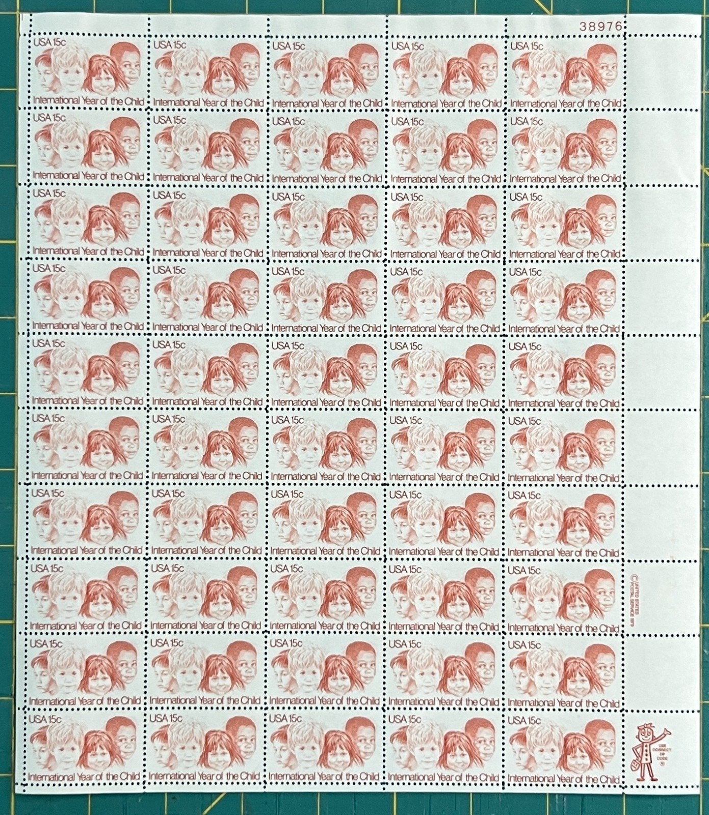 US 1979 15¢ International Year of the Child Mint Sheet MNH (Scott 1772) – ZAYIX
