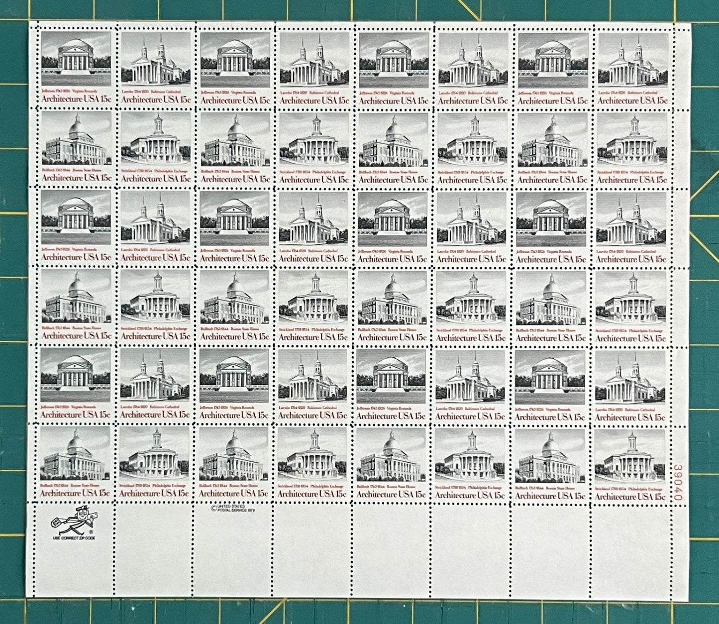 US 1979 15¢ Architecture Mint Sheet MNH (Scott 1779–1782) – ZAYIX
