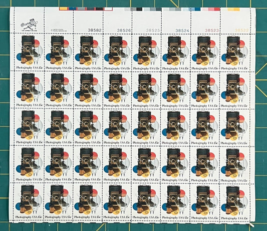 US 1978 15¢ Photography Camera Mint Sheet MNH (Scott 1758, PB12) – ZAYIX