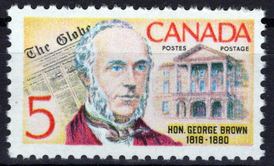 Canada 484 MNH George Brown Founder "Globe"Zayix 1224S0012M