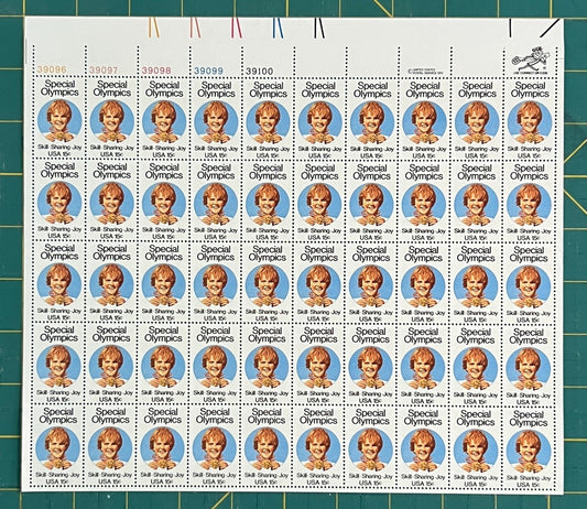 US 1978 15¢ Special Olympics Mint Sheet MNH (Scott 1788, PB10) – ZAYIX
