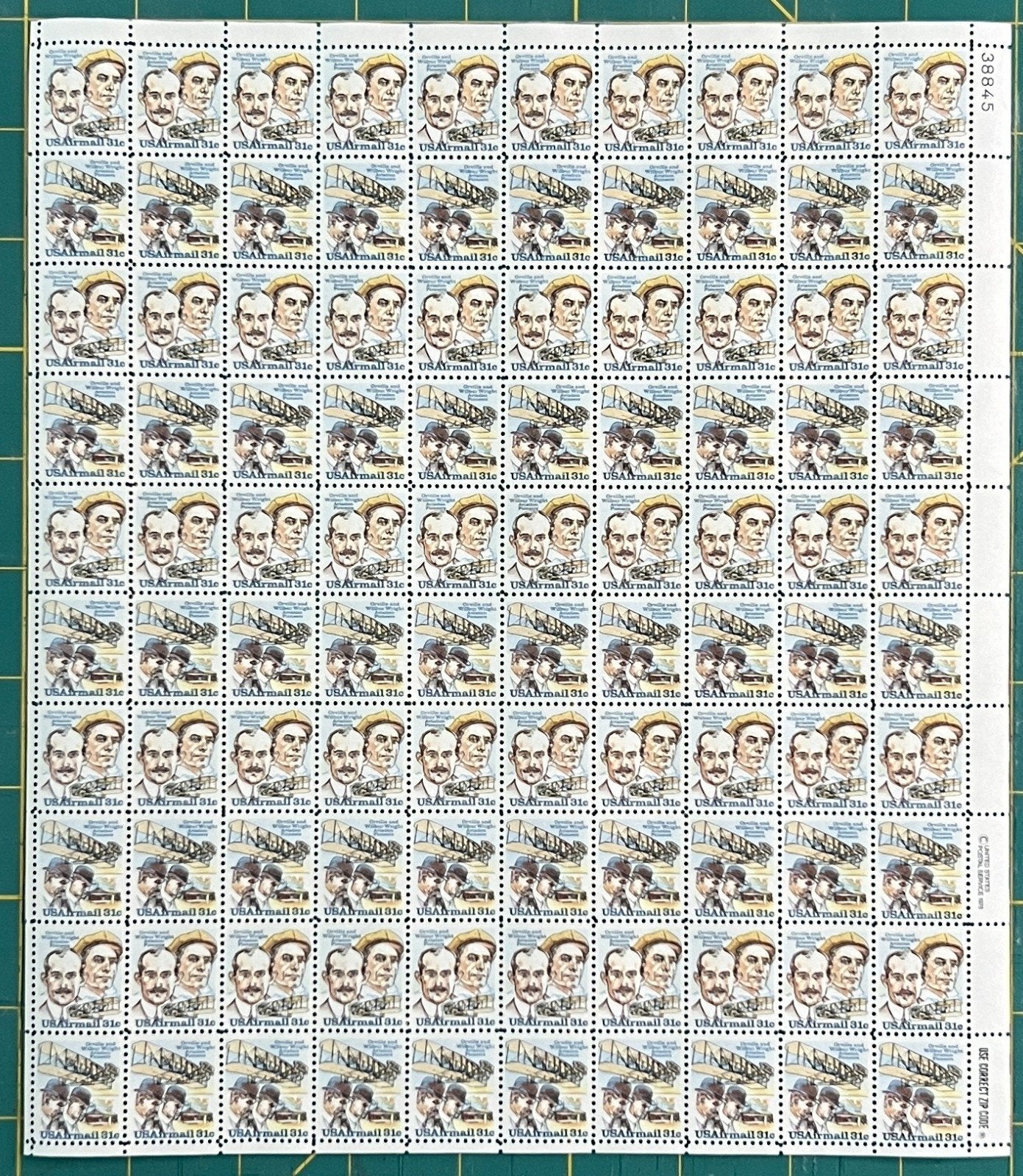 US 1978 31-Cent Wright Brothers Mint Sheet MNH (Scott C91-C92) ZAYIX