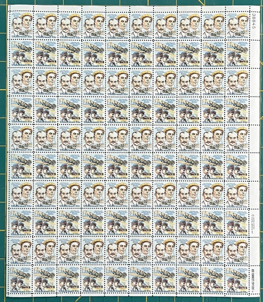 US 1978 31-Cent Wright Brothers Mint Sheet MNH (Scott C91-C92) ZAYIX