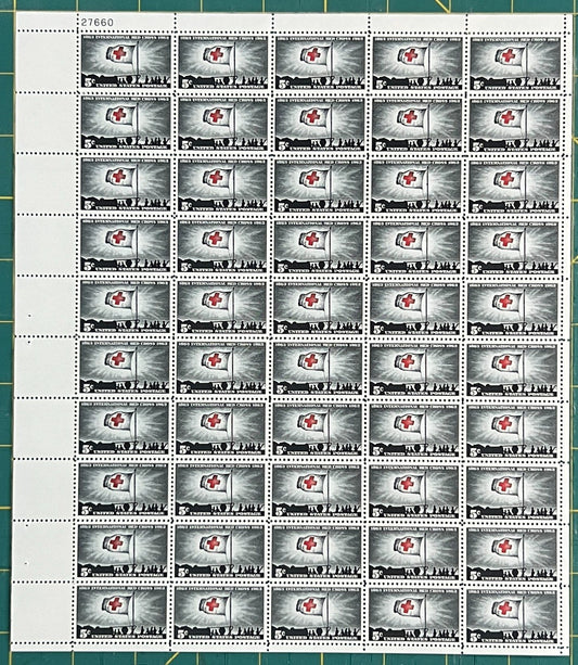 US 1963 5-Cent International Red Cross Mint Sheet MNH (Scott 1239) ZAYIX