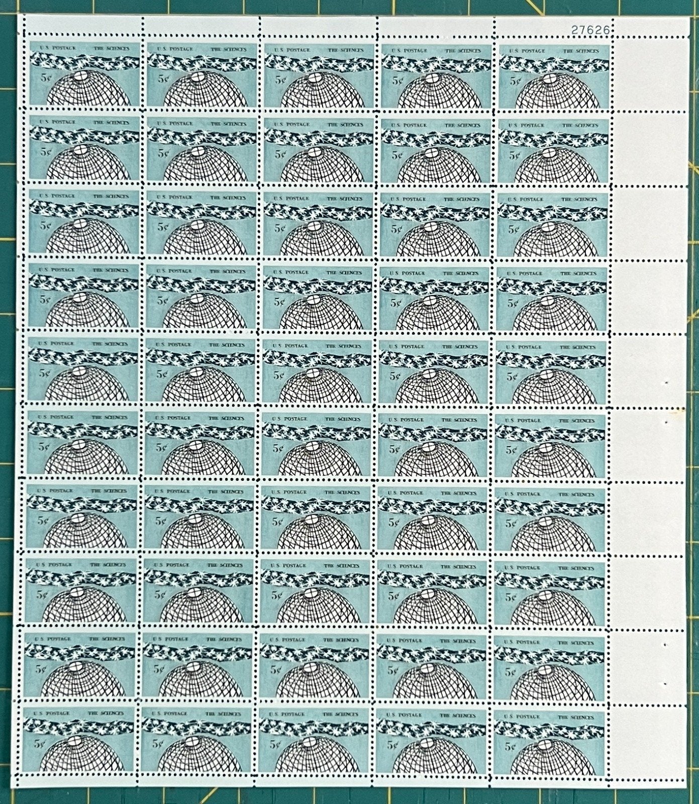 US 1963 5-Cent The Sciences National Academy Mint Sheet MNH (Scott 1237) ZAYIX
