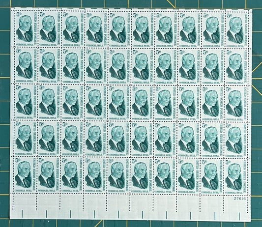 US 1963 5-Cent Cordell Hull Secretary State Mint Sheet MNH (Scott 1235) ZAYIX