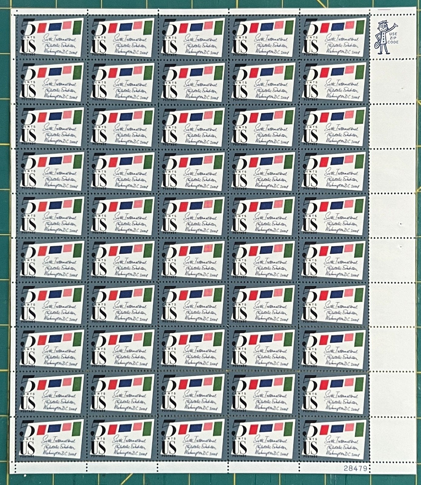 US 1966 5-Cent (SIPEX) Philatelic Exhibition Mint Sheet MNH (Scott 1310) ZAYIX